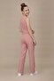 Pink V-Neck Buttoned Vest and Wide-Leg Pants for Girls 2-Piece Set 20724 - 5