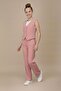 Pink V-Neck Buttoned Vest and Wide-Leg Pants for Girls 2-Piece Set 20724 - 3