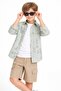 Khaki Text Printed Shirt White T-Shirt Boys' 2-Piece Set 20138 - 2