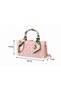 Gold Metal Cornered Quilted Box Bag – Women's Shoulder Bag with Scarf Handle and Gold Chain Strap - 3