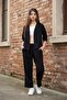 Black Half Sleeve Girl's 3-Piece Cropled Suit 20322