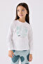Girl's double set - cream water green - 2