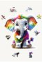 Colorful Friends Special Series, Bambuu (Elephant), 15 Piece Wooden Puzzle, Find & Match - Baby & Kids Collection - 6