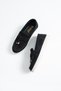 Women's Black Suede Daily Comfortable Oxford Casual Calvanized Buckle Short Heeled Loafer Shoes - 7