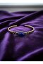 Antique Copper Handcuff Bracelet with Lapis Lazuli Stone - 3