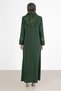 Shiny Fabric Detail Zippered Coat 10535 - 3