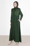 Shiny Fabric Detail Zippered Coat 10535 - 2
