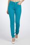 Women Slim Fit Solid Stretchable Jeans, Teal Blue
