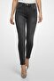 Women Slim Fit Mid Rise Ankle Length Jeans, Washed Black
