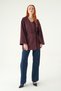 Plum Belted Wide Sleeve Kimono 3068A - 3