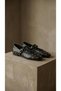 Women's Black Metal Ring Detailed Buckle Leather Ballerinas 1cm Byndsk303 - 6