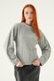 Gray Pearl Detail Sweater 3129A - 2