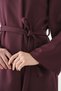 Plum Belted Wide Sleeve Kimono 3068A - 4
