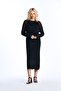 Black Transparent Knitwear Dress