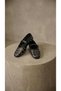 Women's Black Metal Ring Detailed Buckle Leather Ballerinas 1cm Byndsk303 - 7