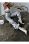 Metallic Silver Cargo Pants - 4