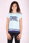 Girl's Printed Crew Neck Short Sleeve T-Shirt