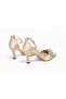 Nude Satin Stone Bow Women's Heeled Shoes A086 - 4