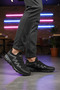 Black Mesh Lightweight Flexible Lace-Up Men's Sports Shoes Bst-650 m - 8