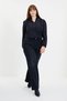 Non-Fading Black Lycra Super High Waist Loose Jean Palazzo Trousers. (Super High.) Wide Leg. - 6