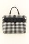 Unisex Black and White Houndstooth Briefcase Laptop Bag for 15 & 15.6 Inches - 2