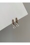 Steel Gold & Silver Jewelled Mers Model Kisses Earrings - No Darkening- - 3