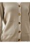 Pocket Detailed V-Neck Knitwear Cardigan - Beige - - 5