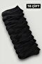10 Pairs Cotton Short Slipper Socks – Men's & Women's Ankle-Length Black White Sock Set
