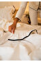 Candy Ruffled Piped 100% Cotton Akfil Duvet Cover Set Single Size Ecru Black 160X220Cm - 6