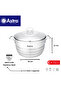 Casserole 20x11cm - 3.3 Liter Capacity -18/10 Cr-Ni Stainless Steel - Silver - 2