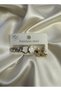 Gold Color Steel 6-Piece Earring Set - Pearlescent Flower and Baguette Stone Combination Earrings