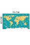 Educational World Map Animal Kingdom Turkish Deco Kids Room Wall Sticker - 2