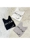 Black White Gray 3-Piece Milk Figured Girl Boy Baby Child Combed Cotton Hat Beanie