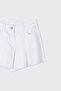 Girl's Button Detailed White Shorts - 3