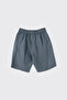 Boy's Elastic Waist Muslin Indigo Shorts - 2