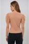 Women's Double-Collar Princess Sleeve Waist Pleated Flexible Fabric Bluz - 5