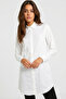Elora Comfortable Fit Hidden Button Terikoton Boyfriend Women's Shirt & Hijab Shirt - White - 4