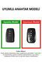 Toyota Compatible Corolla, Rav4, Land, Cruiser, Camry, Prado, C-Hr Flat Silicone Key Case Cover (Black) - 2