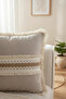 Linen Beige Thick Lace Cushion 2 Pieces Cushion Cover (43 X 43) - 2