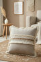 Linen Beige Thick Lace Cushion 2 Pieces Cushion Cover (43 X 43) - 4