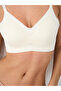Women's Lightweight Padded Spaghetti Strap D Stitch-Free L Laser Cut Ghost Bra Ecru - 2021 - 7