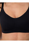 Women's Stitch-Free Bra with Removable Round Cups Laser Cut Invisible Bra Black - 9288 - 7