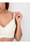 Women's Lightweight Padded Spaghetti Strap D Stitch-Free L Laser Cut Ghost Bra Ecru - 2021 - 5