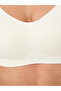 Women's Stitch-Free Bra with Removable Round Cups Laser Cut Invisible Bra Ecru - 9288 - 7