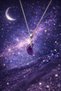 Amethyst Natural Stone Moon Shaped Steel Chain Necklace