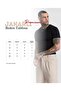 Navy Blue a Quality Cotton Slimfit Narrow Combed Cotton Lycra Body T-Shirt - 5
