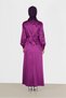 Satin Dress with Stone Strip Detail 42417 - 3