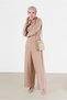 WAIST DETAILED BACK ZIPPERED JUMPSUIT 42451 - 2