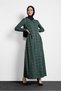 Plaid Buttoned Dress 40370 - 2