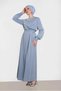 Belted Silvery Dress 4466 - 3